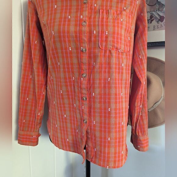 Maeve Red Plaid Buttondown sz 2 EUC - Picture 5 of 14